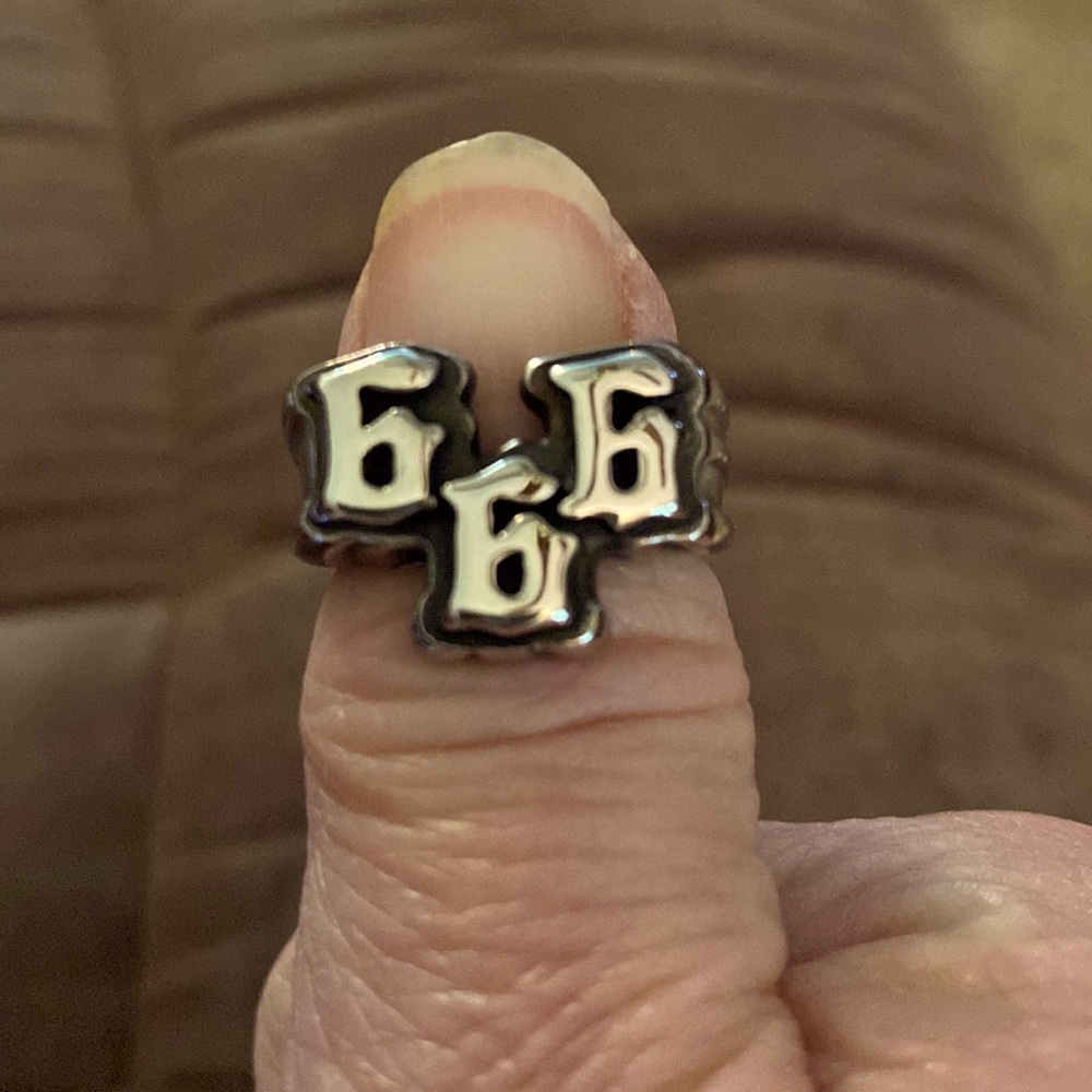 Men’s 666 silver ring